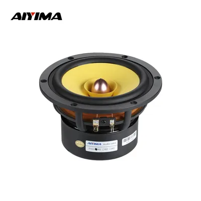 AIYIMA 1Pcs 5.25 Inch Full Range Sound Speaker 4 8 Ohm 50W Aluminum Cone Bullet Speaker Bookshelf Hifi Home Theater Loudspeaker