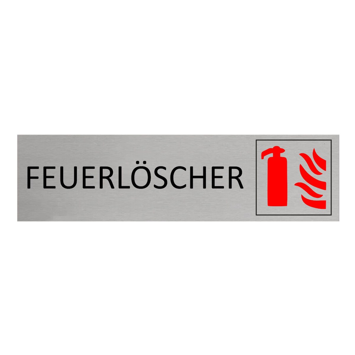 CombiCraft Aluminium Türschild Feuerlöscher 165x45mm mit 3M-Tape Image