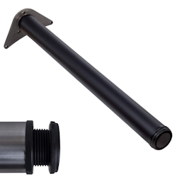 ID Dinkel Tischbeine höhenverstellbar Ø60mm Schwarz Matt für Schreibtisch Esstisch Länge 710mm Image