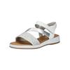 Riemchensandale GABOR COMFORT "Gabor Comfort Sandalen Leder", Damen, Gr. 39, weiß (weiß, silber), Leder, casual, Schuhe