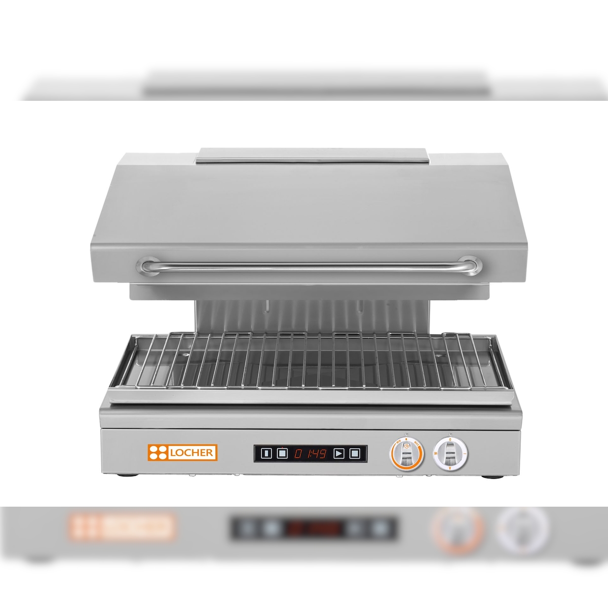 LOCHER Energiespar-Salamander „Light“ GN 1/1+, SAL75, Höhenverstellbares „ Hi-Light“ Heizelement zur optimalen Temperaturanpassung, 400 V Image