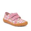 Barfußschuh FRODDO "BAREFOOT CANVAS", Kinder, Gr. 25, rosa (rosa einhorn), Baumwolle, Veloursleder, gemustert, klassisch, Schuhe, Sneaker, Klettschuh mit Baumwollfutter