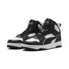 Sneaker PUMA "RBD BREAK MID", Gr. 42,5, schwarz-weiß (puma weiß, puma schwarz, puma weiß), Leder, mehrfarbig, sportlich, Schuhe