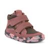 Barfußschuh FRODDO "BAREFOOT TEX FUN AUTUMN", Kinder, Gr. 26, rosa (rose, grau), Veloursleder, Textil, sportlich, Schuhe, Boots, Sneaker, Trekkingschuh mit TEX-Membrane