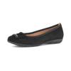 Ballerina GABOR, Damen, Gr. 43, schwarz, Ziegenveloursleder, unifarben, elegant, Schuhe, Businessschuh, Schlupfschuh mit Hovercraft-Luftkammern