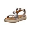 Plateausandaletten INUOVO "INUOVO Sandalen Leder", Damen, Gr. 39, ash, Leder, casual, Schuhe