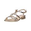 Riemchensandale NERO GIARDINI "Nero Giardini Sandalen Leder", Damen, Gr. 35, gold, Leder, casual, Schuhe