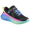 Sneaker SKECHERS "WAVE 92", Kinder, Gr. 31, schwarz (schwarz multi), Lederimitat, Textil, kontrastfarbene Details, sportlich, Schuhe, Halbschuh mit Klettverschluss, Größenschablone zum Download