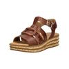 Keilsandalette GABOR "Gabor Sandalen Leder", Damen, Gr. 40, braun (camel), Leder, casual, Schuhe