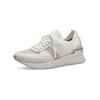Sneaker TAMARIS "Tamaris Sneaker Textil", Damen, Gr. 41, weiß (weiß, gold), Textil, casual, Schuhe