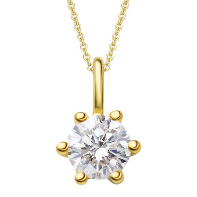 Ketten-Anhänger ONE ELEMENT "0.15 ct Diamant Brillant Anhänger aus 585 Gelbgold", gold, Schmuckanhänger, Damen, 0.15 ct, Gelbgold 585-Gold, Gelbgold 585, Gold, Damen Gold Schmuck Image