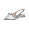Ballerina HÖGL "Högl Ballerinas Leder", Damen, Gr. 38, silber, Leder, casual, Schuhe