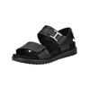 Riemchensandale LEGERO "Legero Sandalen Nappaleder", Damen, Gr. 40, schwarz, Nappaleder, casual, Schuhe