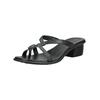 Zehentrenner THINK "Think Sandalen Leder", Damen, Gr. 41, schwarz kombi, Leder, casual, Schuhe