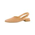 Slingpumps PAUL GREEN "Paul Green Pumps Leder", Damen, Gr. 38,5, braun (hellbraun), Leder, casual, Schuhe