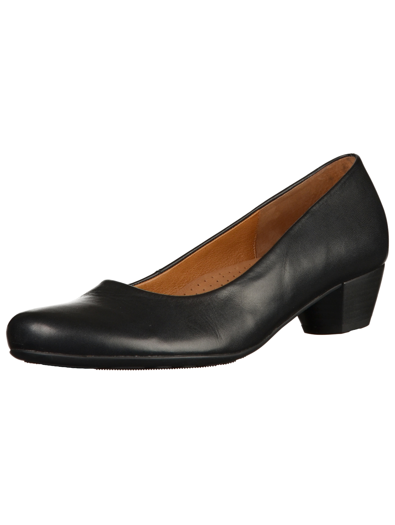Pumps GABOR COMFORT "Gabor Comfort Pumps Leder", Damen, Gr. 38, schwarz, Leder, Casual, Schuhe