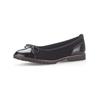 Ballerina GABOR "Gabor Ballerinas Leder", Damen, Gr. 37,5, schwarz, Leder, casual, Schuhe