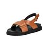 Riemchensandale PAVEMENT "Pavement Sandalen Leder", Damen, Gr. 39, braun (tan), Leder, casual, Schuhe