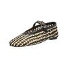 Riemchenballerina INUOVO "INUOVO Ballerinas Leder", Damen, Gr. 41, schwarz, Leder, casual, Schuhe