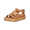 Riemchensandale INUOVO "INUOVO Sandalen Leder", Damen, Gr. 38, nut, Leder, casual, Schuhe