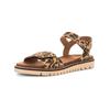 Pantolette ARA "Ara Sandalen Leder", Damen, Gr. 36, braun (leopard), Leder, casual, Schuhe