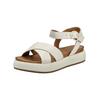 Plateausandaletten INUOVO "INUOVO Sandalen Leder", Damen, Gr. 38, beige (crema), Leder, casual, Schuhe