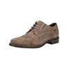 Schnürschuh BUGATTI "bugatti Businessschuhe Veloursleder", Herren, Gr. 44, grau (taupe), Veloursleder, casual, Schuhe