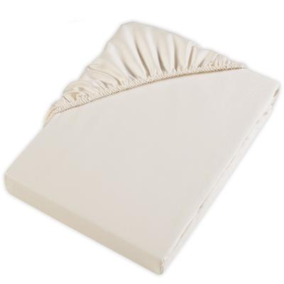 Bettlaken MÖVE "Möve Spannbettlaken Collection", beige (champagne), B:200cm L:200cm, Satin, Obermaterial: 100% Baumwolle, Laken, passend zur Möve Serie Noblesse und Luxery Image