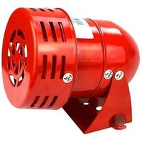 WAY - Sirène alarme 220V puissante sirène extérieure alarme 120dB rouge moteur fil sirène métal