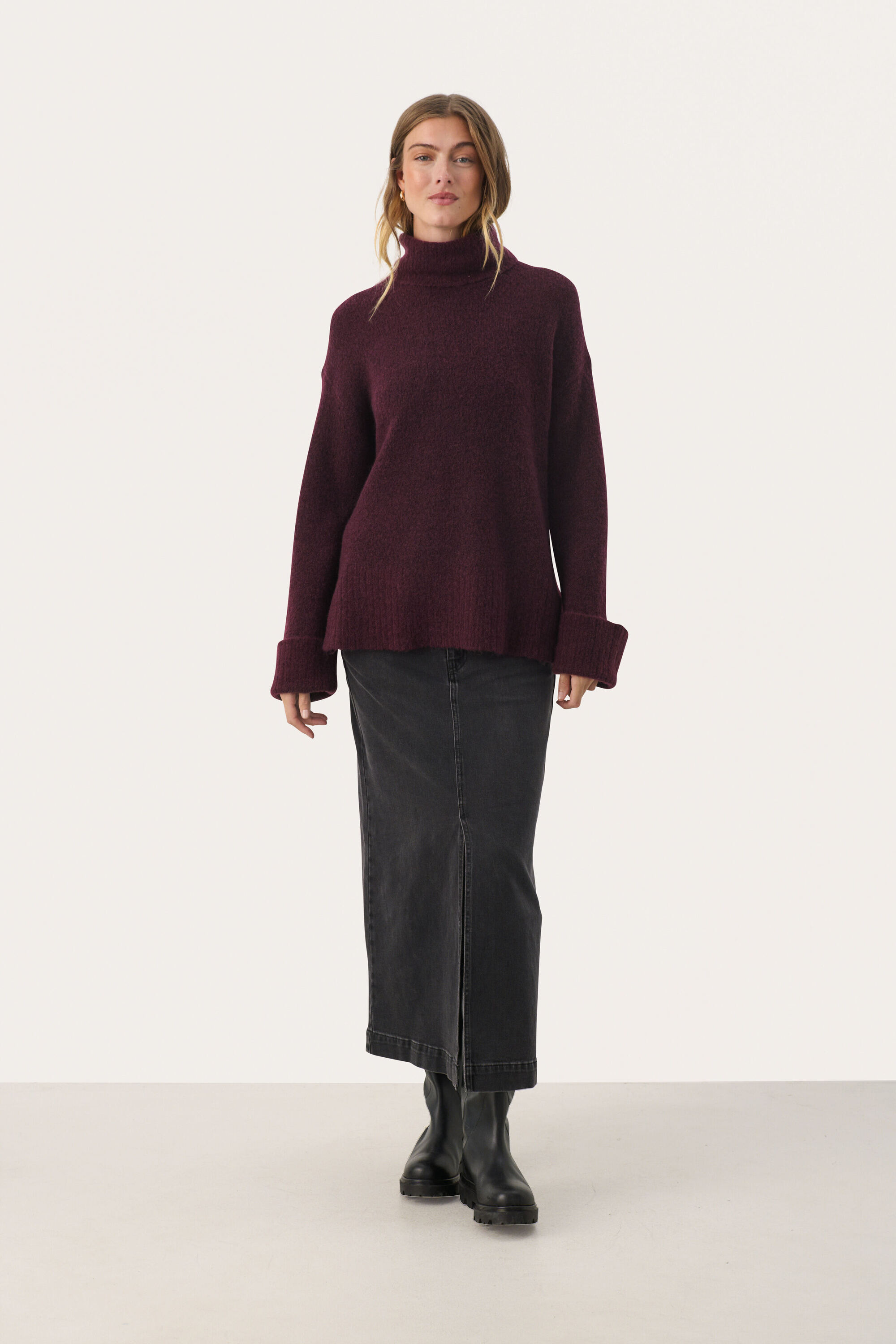 Strickpullover Lockere Passform wine Image