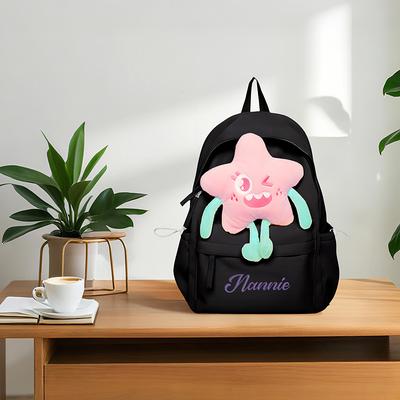 Personalized Name School Backpack Custom Back to School Gift, Durable Large Capacity Bag with Multi Compartments for Books, Stationery, Water Bottle, Gift for Kids Students