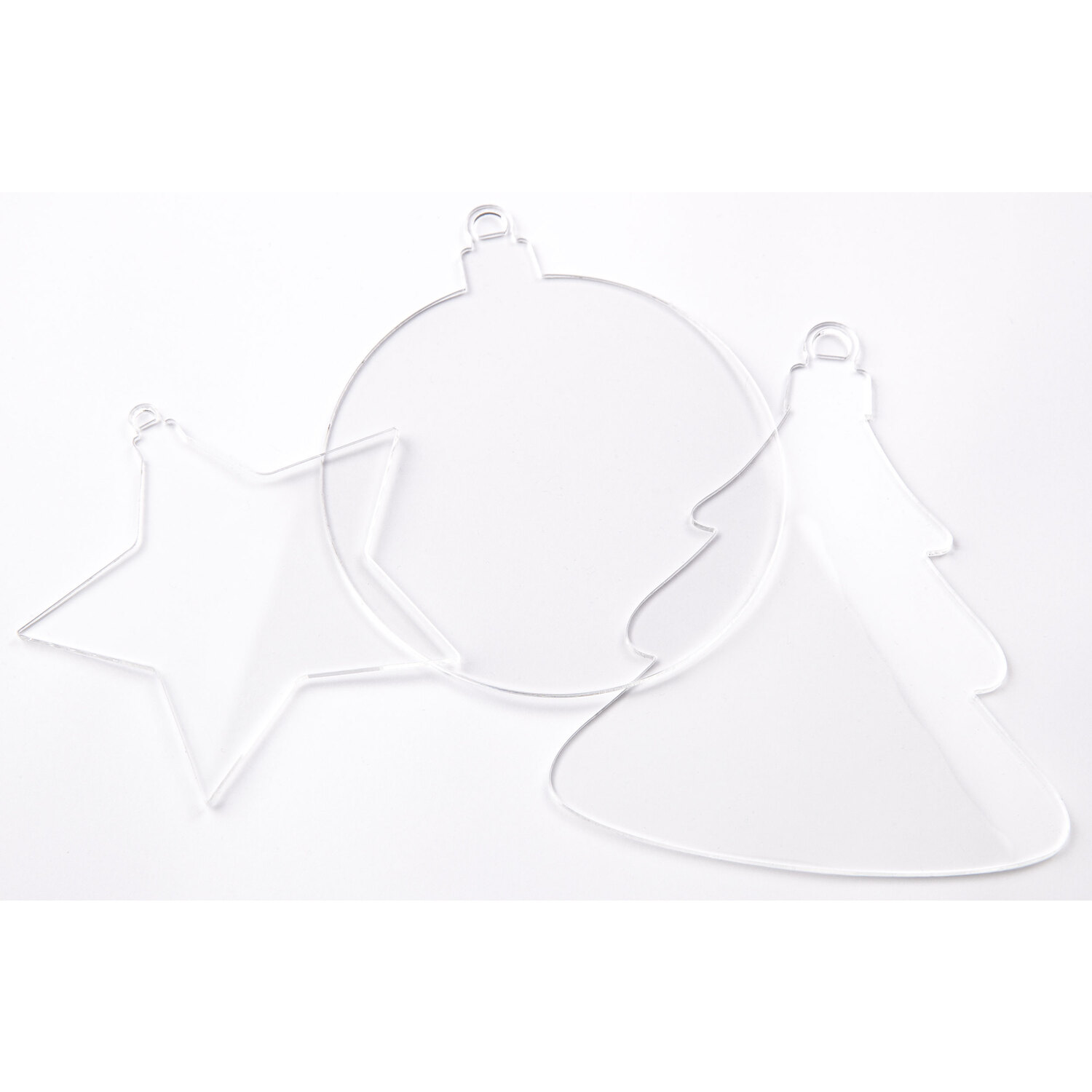 Formes en plastique à décorer "Noël", 3 pièces