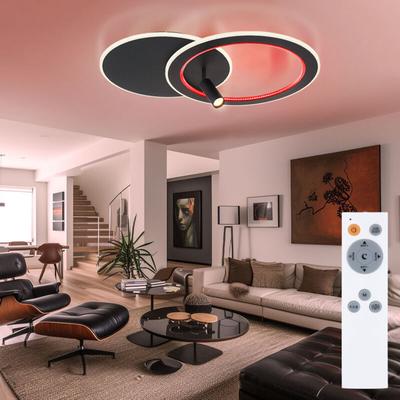 Led Deckenlampe Designlampe Wohnzimmerleuchte Schlafzimmerlampe, dimmbar Fernbedienung Memory Image