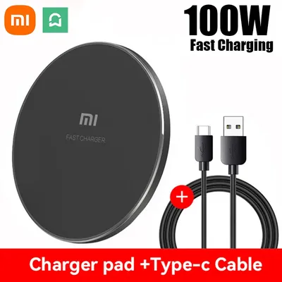 Xiaomi MIJIA 100 W Drahtlose Ladegerät Für iPhone 16 Pro Max Induktion Schnelle Lade Pad Dock Station Für Samsung S23 Xiaomi Huawei Image