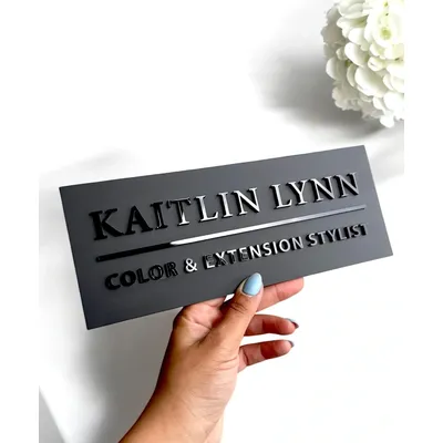 Custom Small Business Signage Acrylic Door Sign 3D Laser Cut Door Plaque Salon Treatment Room Sign Personalized Office Sign