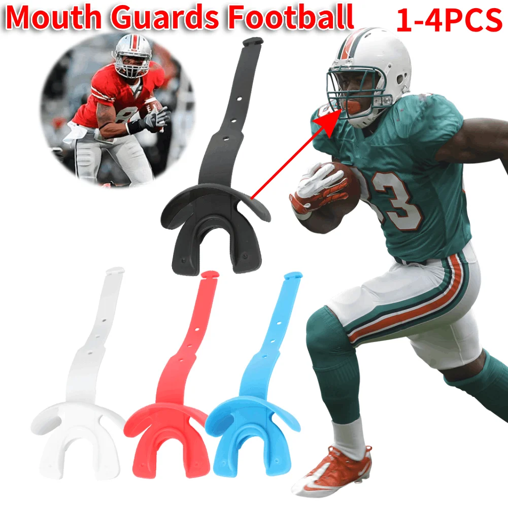 Football Mouthguard with Strap Football Mouthpiece Dual Layer Football Mouth Guard Mouth Protection for Rugby Hockey Basketball