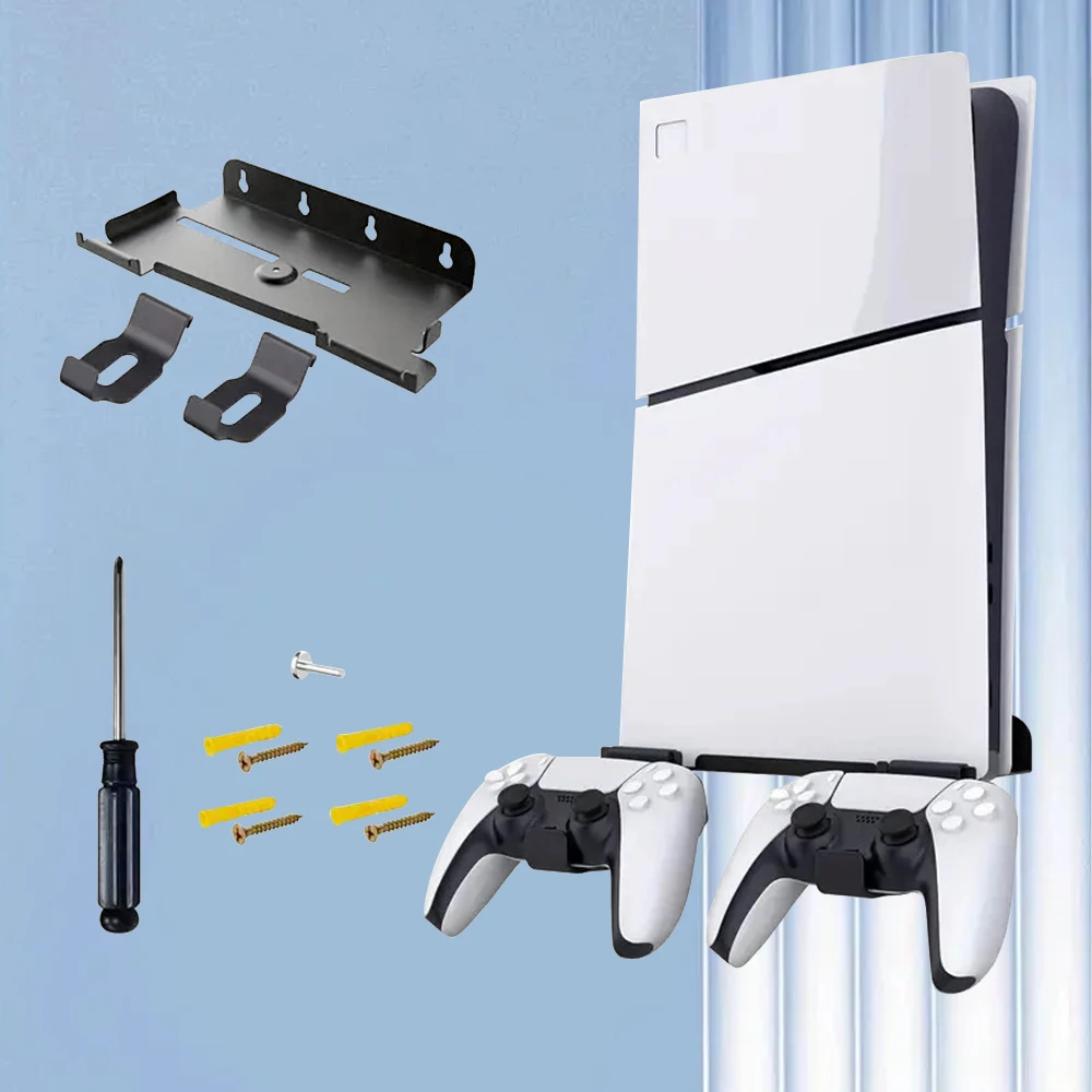 Vertikales Wandhalterungsset aus Stahl mit Schraubbefestigung für PS5/PS5Slim (CD- und digitale Versionen) Image