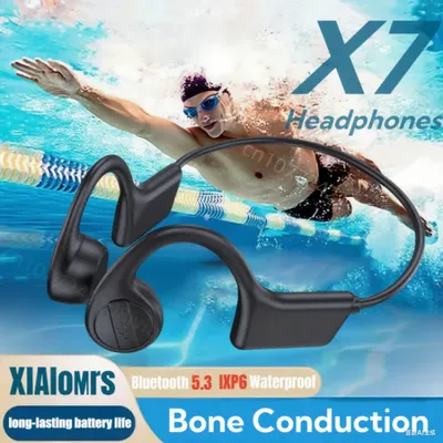 Knochenleitungs-Schwimmkopfhörer Bluetooth 5.3 IXP6 wasserdicht mit extrem langer Akkulaufzeit, keine In-Ear-Kopfhörer Image