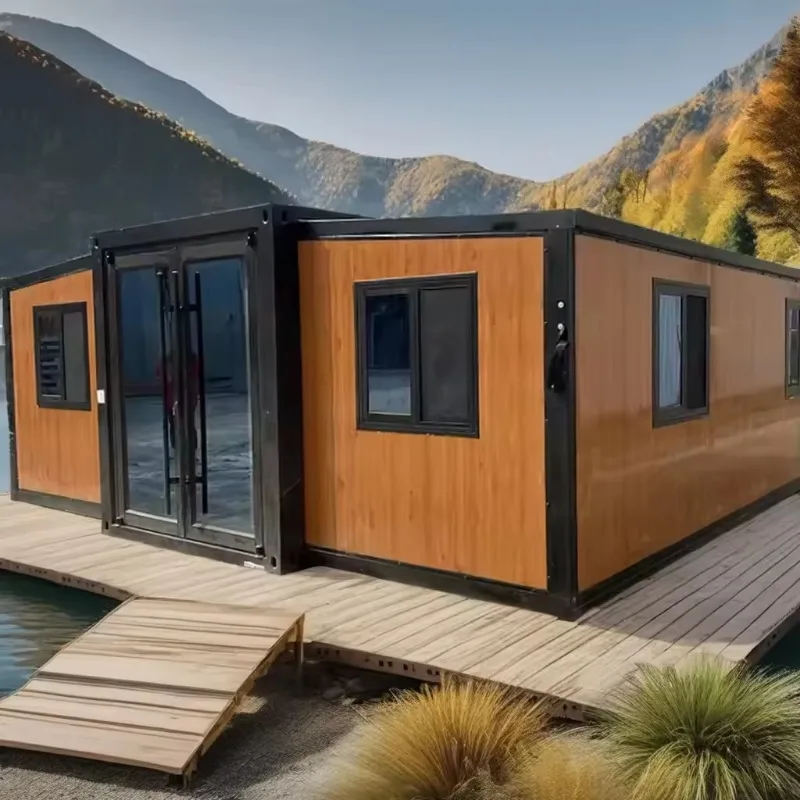 Prefab Container House 40ft Insulated Walls Thermal Glass Winter-Ready Harsh Climat Tiny House Cabin