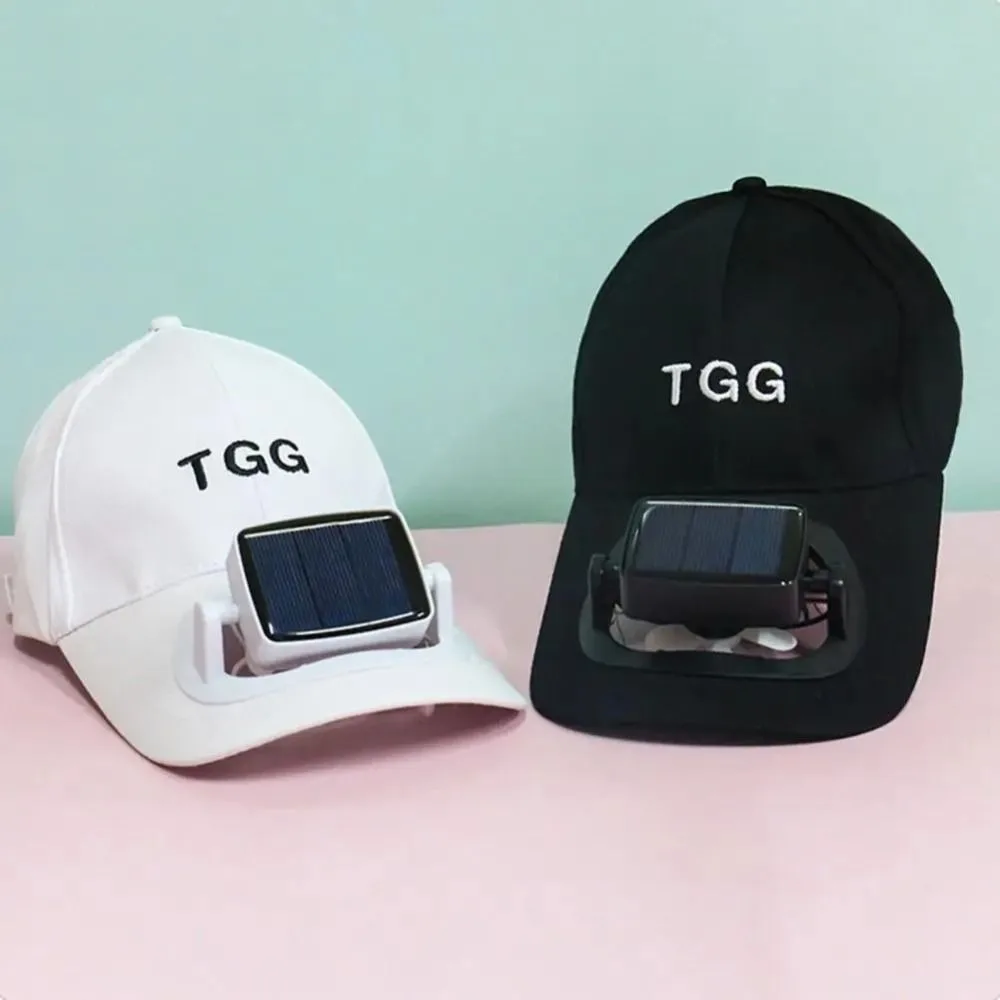 USB-Ladeventilator, Sonnenhut mit Lüfter, starker Windventilator, Baseballmütze, abnehmbarer Ventilator, Solar-Lade-Sonnenschutzkappe für Männer und Frauen Image