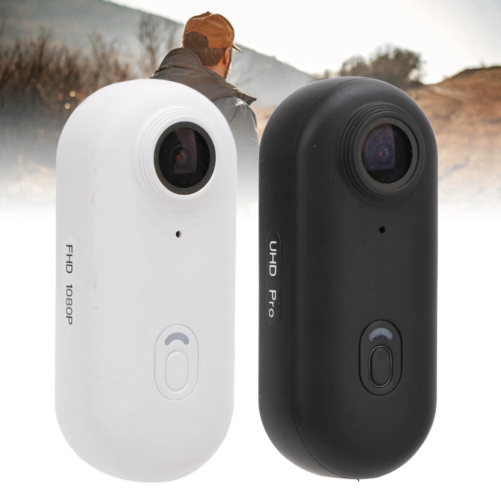 Haustierhalsband, Kamera, Loop-Aufnahme, 30 FPS, kabellose Fidelity, kleine Sportkamera, 120-Grad-Weitwinkel mit Rückenclip zum Radfahren Image