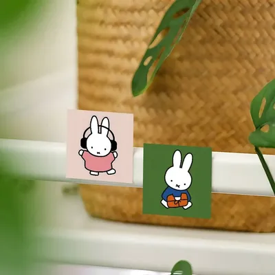 Niedliche M-Miffy personalisierte Foto-Kühlschrankmagnete, rund, magnetisch, Kühlschrank-Dekoration, Erinnerungsgeschenke, Hochzeitsgeschenke Image
