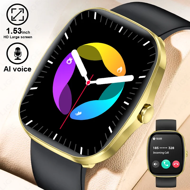 LIGE NEUE Smart Uhr Frauen Männer Dame Geschenk Sport Fitness Uhren Herz Rate Monitor Wasserdichte Smartwatch Für Handys Android IOS