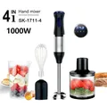 Frullatore elettrico a immersione da 1000 W Frullatore portatile 4 in 1 Lama in acciaio inossidabile Set di spremiagrumi per uova ad immersione su carne vegetale