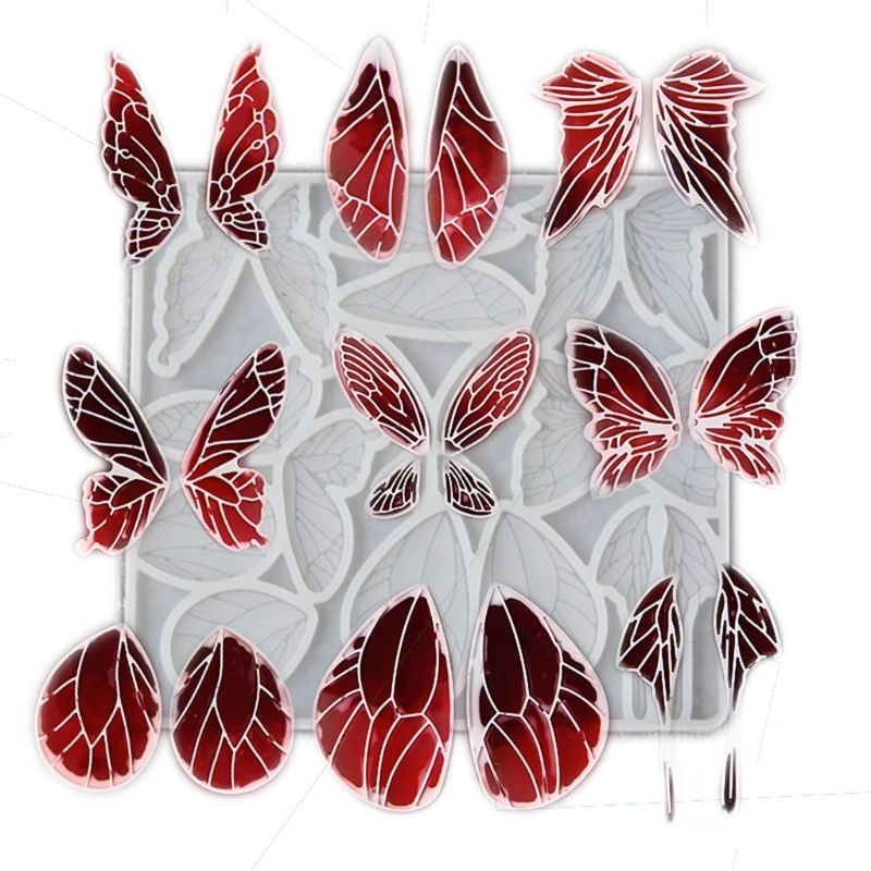 DIY Schmetterling Flügel Ohrringe Anhänger Silikon Formen Schmuck Schlüsselanhänger Halskette Charms Ornament Epoxidharz Gussform Image