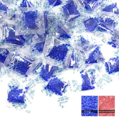 50/100pcs 1/3g Blue Silica Gel Desiccant Packet Dehumidifier Electronic Products Industrial Grade Color-changing Desiccant