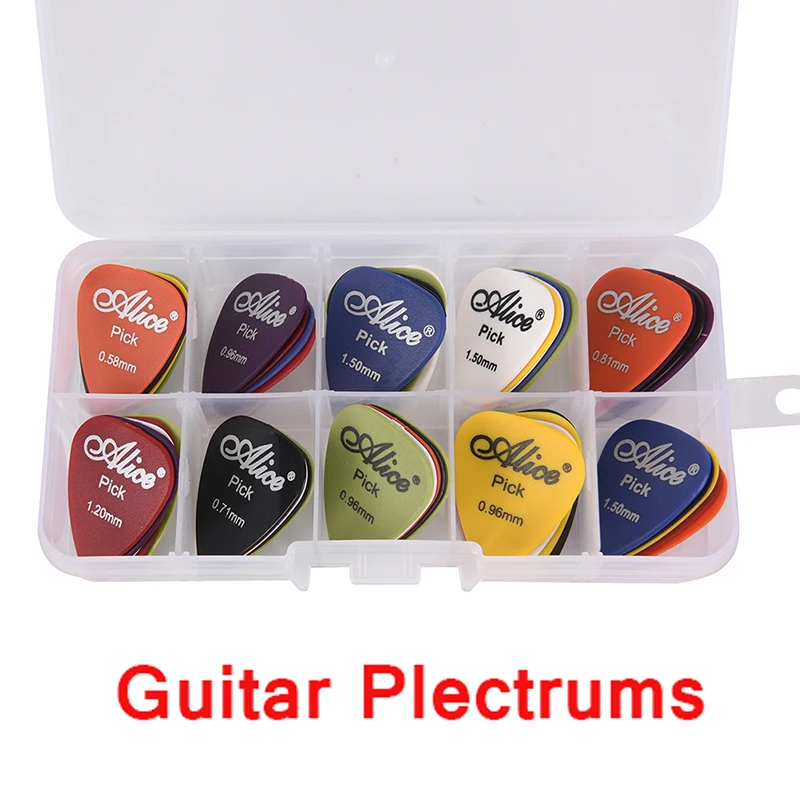 30/50 Stück ABS-Harz, mattierte Gitarrenplektren, akustische Musik, Gitarrenplektren, Fingerpaddel, mehrere Stärken, verpackt Image