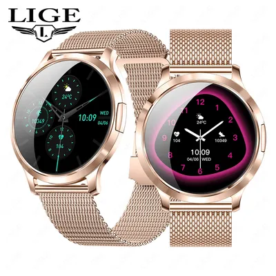 Women Ultra-thin Smart Watch Woman Health Tracking Watch Full Touch Screen BT Call Custom Dial Smartwatch Ladies For Xiaomi iOS