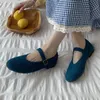2025, neue flache Damenschuhe, Einzelriemen-Mary-Jane-Schuhe mit flachem Mund für Damen, große, bequeme Ballett-Damenschuhe