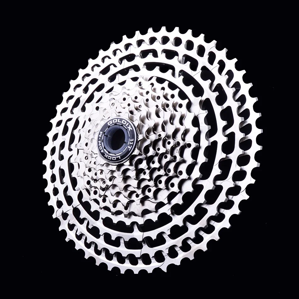 GOLDIX Ultraleichte MTB-Kassette CNC 10/11/12 Geschwindigkeit 46-52T HG Freilauf für SHIMANO DEORE SLX XT SRAM-Übertragung Image